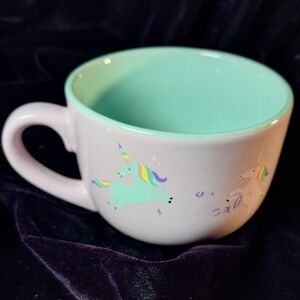 Eccolo Green and White Coffee Mug